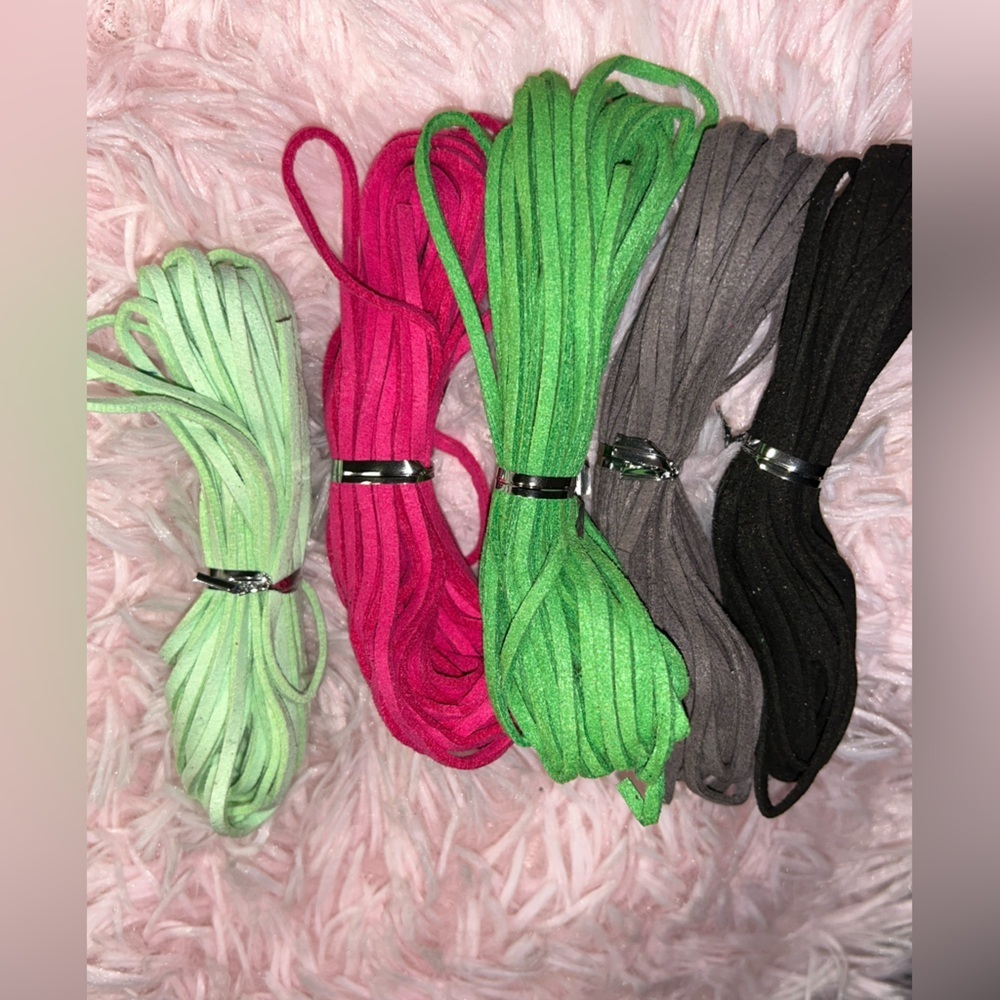 Suede Cord String Bundle – 5 Colors for Jewelry Making, Crafts & DIY Projects - Picture 2 of 2